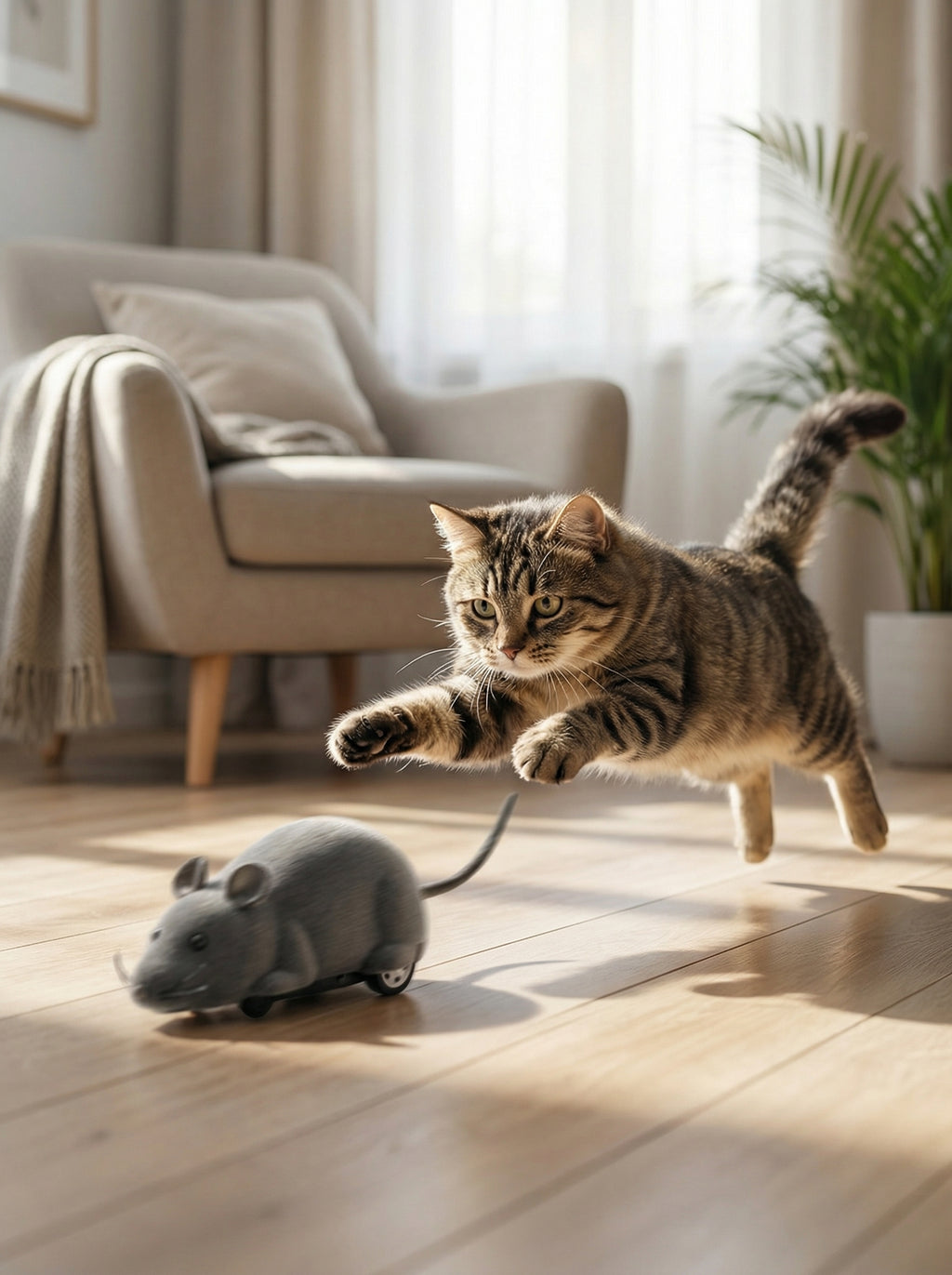 Interactive Electric Mouse Toy – Touch-Activated Cat Toy