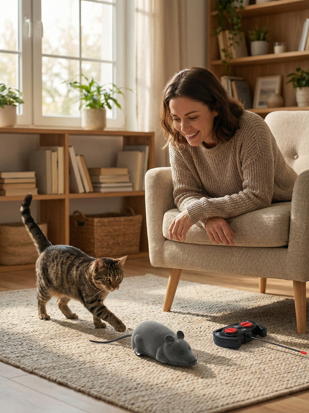 Interactive Electric Mouse Toy – Touch-Activated Cat Toy
