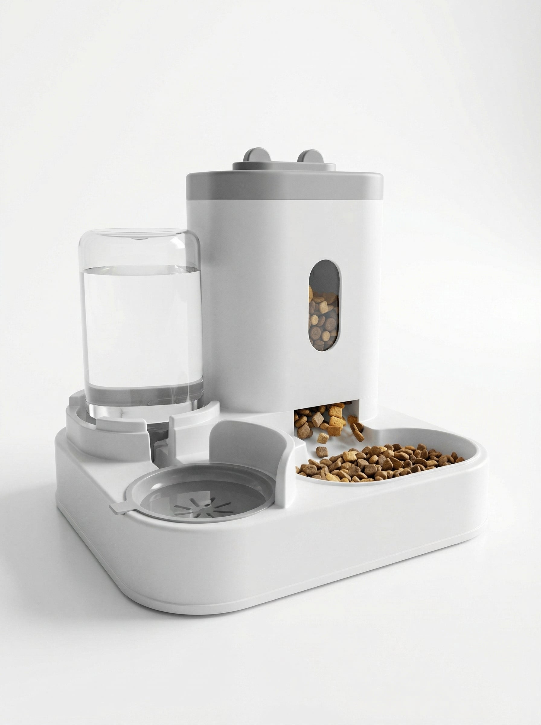 2-in-1 Automatic Pet Feeder & Water Fountain – Food Bowl + Circulating Water