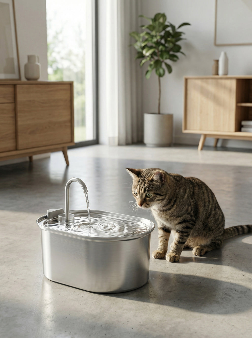 Quiet Pet Water Fountain – Anti-Slip, BPA-Free, Whisper-Quiet Pump