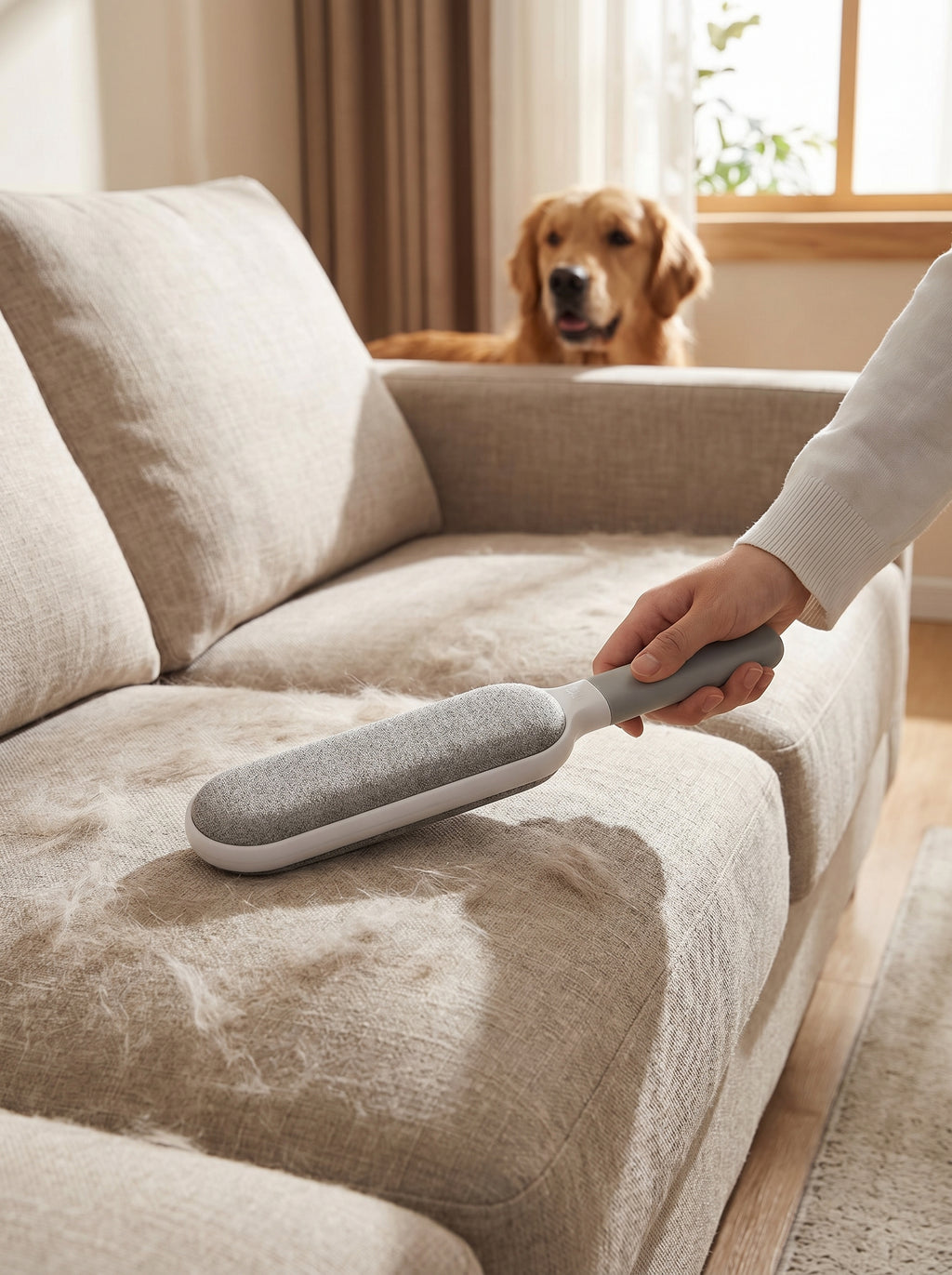 Reusable Pet Hair Remover Lint Brush – Works on Furniture & Clothes