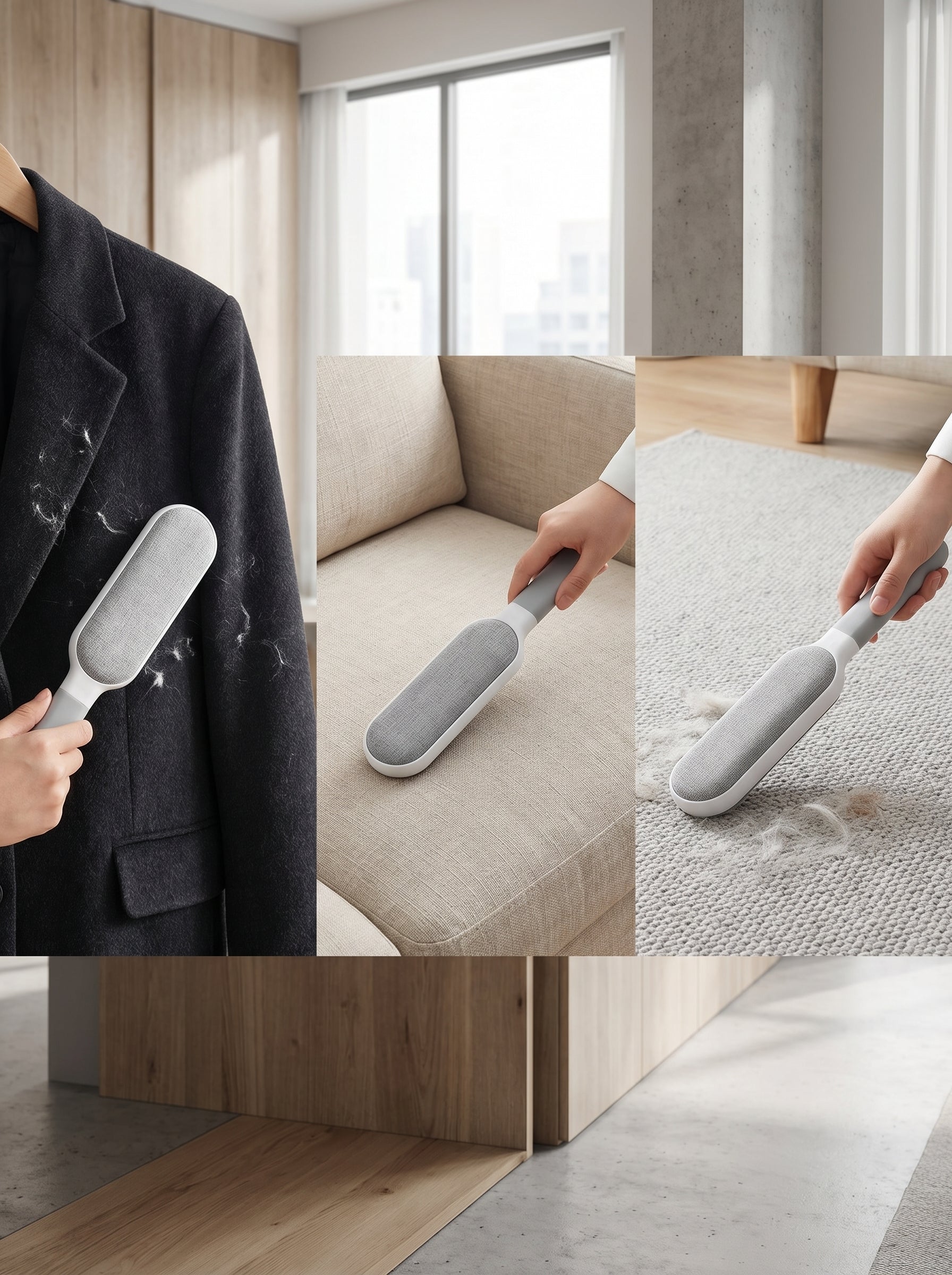 Reusable Pet Hair Remover Lint Brush – Works on Furniture & Clothes