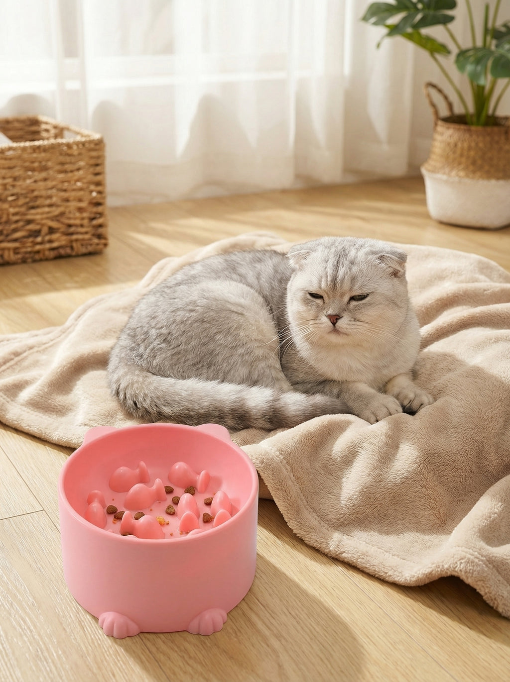 Slow Feeder Bowl for Cats – Healthy, Fun & Mess-Free Mealtime 🐾