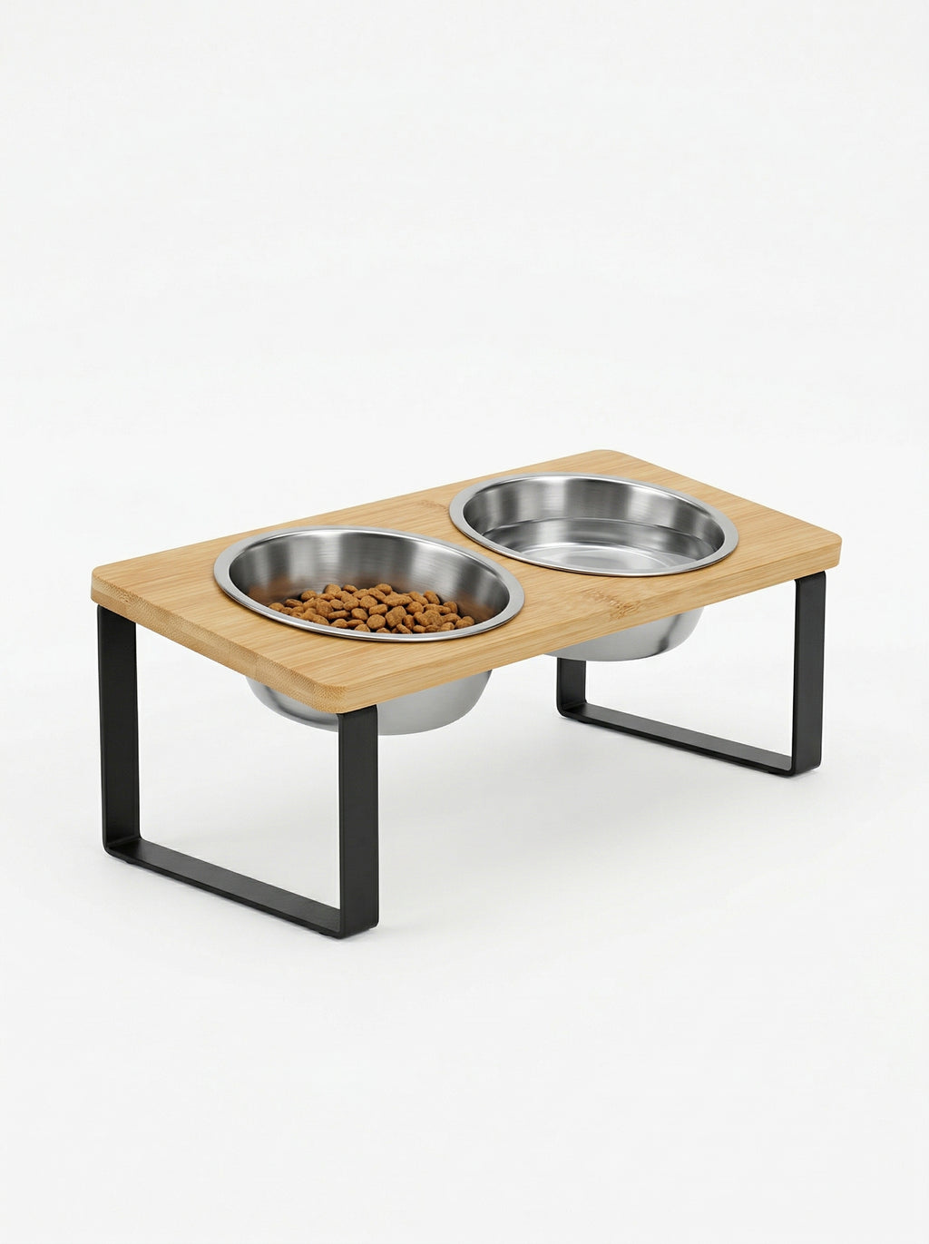 Double Bowl Feeder with Raised Stand – Comfortable & Healthy Eating for Cats