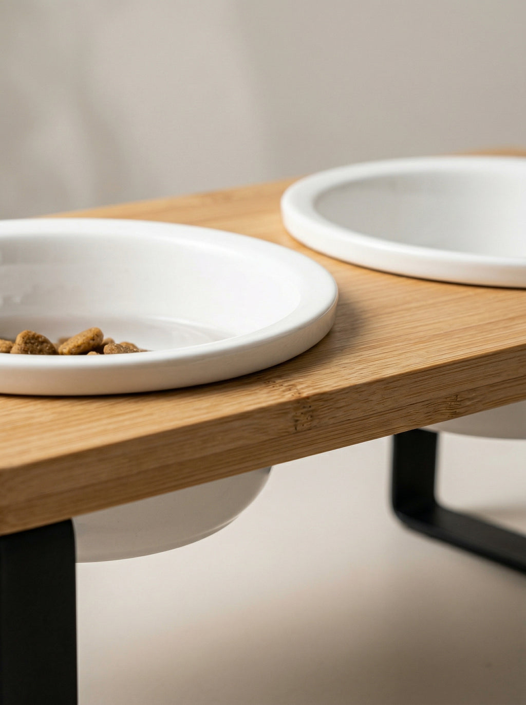 Double Bowl Feeder with Raised Stand – Comfortable & Healthy Eating for Cats