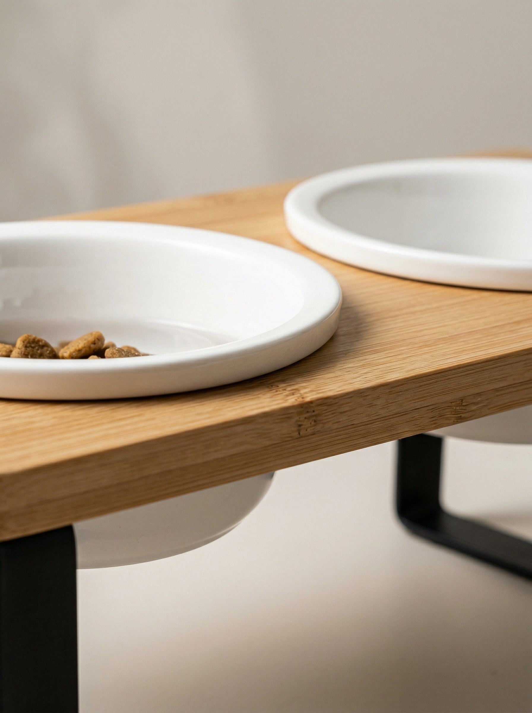 Double Bowl Feeder with Raised Stand – Comfortable & Healthy Eating for Cats