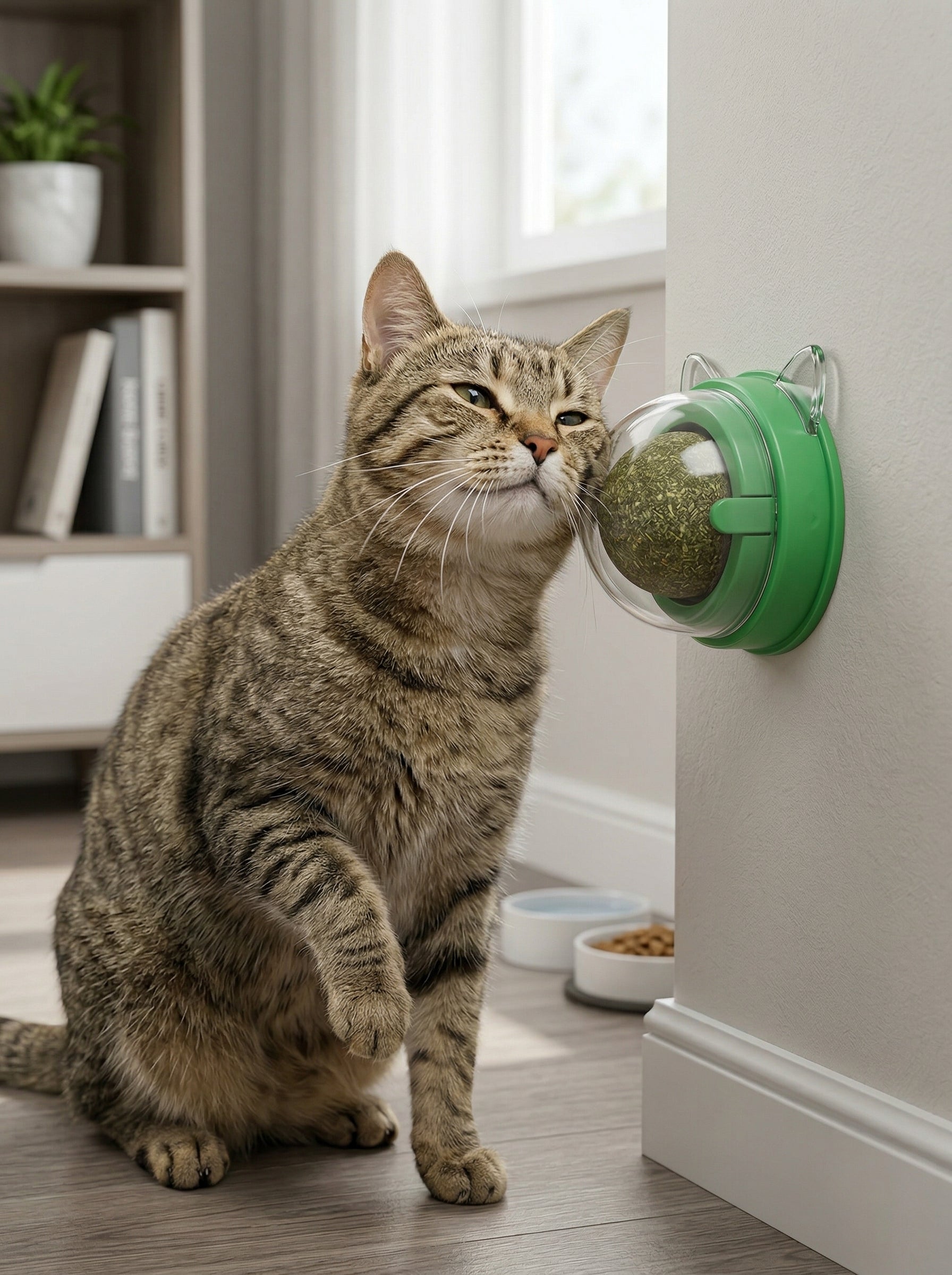 Natural Catnip Wall-Mounted Scratching Ball – Therapeutic & Healthy Cat Toy
